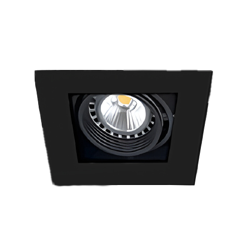 Embutido cardánico 1 luz para GU10 negro